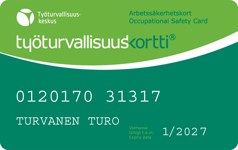 Työturvallisuuskortti verkkokoulutus 3,5 h